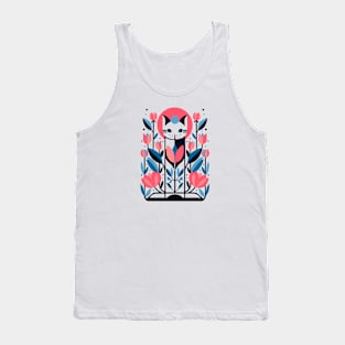 Cat amongst tulips Tank Top